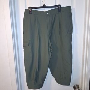 Schoffel Olive Green Cargo Capri Outdoor Pants